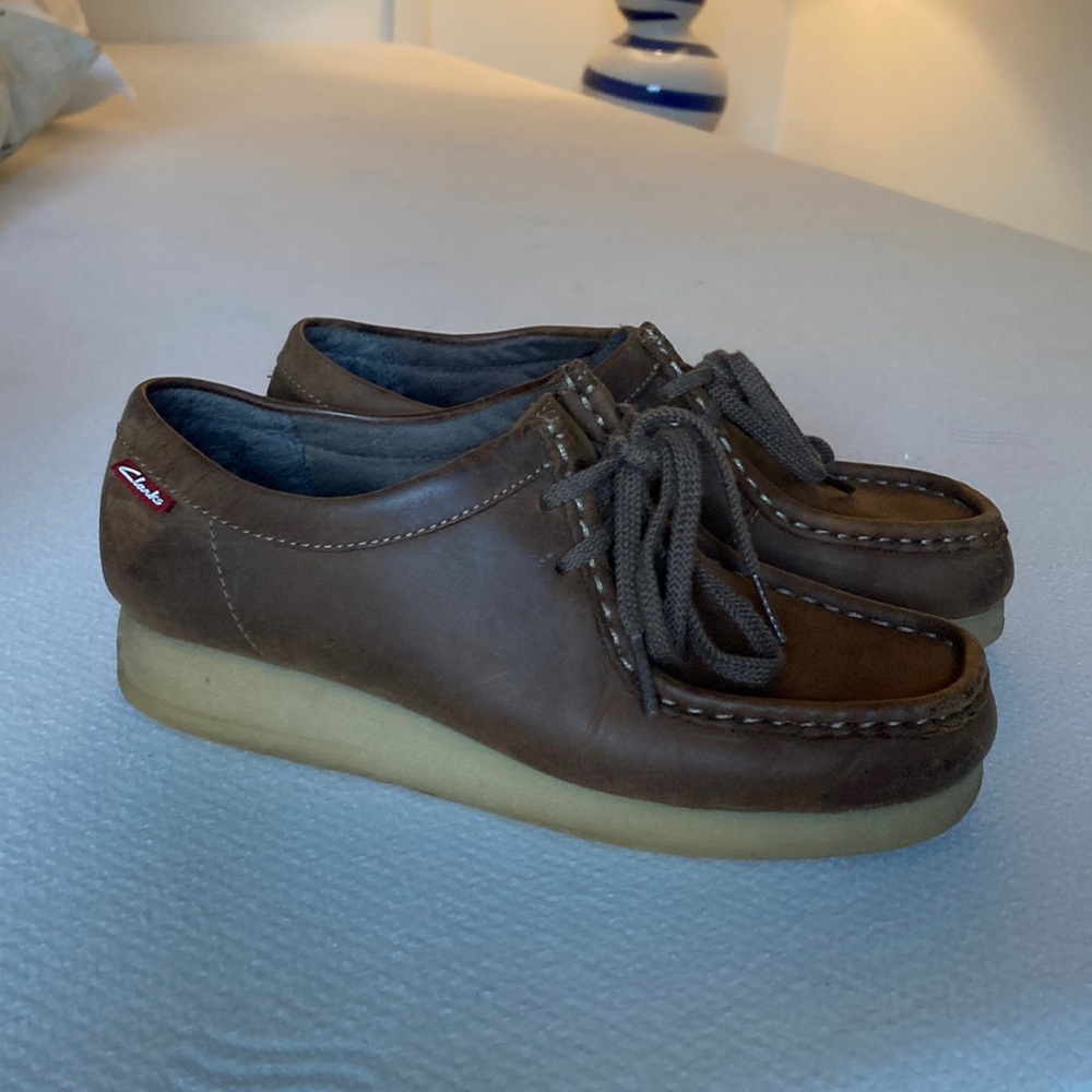 Clarks Wallabee Leather Shoes Size 6 - Very Good Condition!